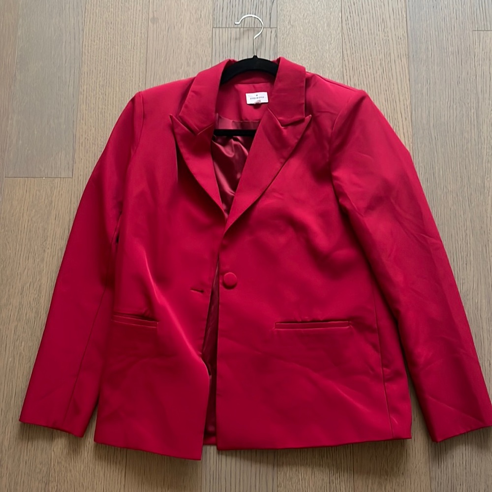 Song of Style Red Berry Savannah Blazer Small